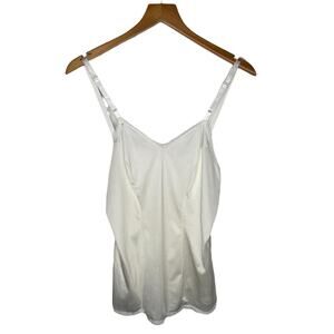 Vintage Vanity Fair Satin Slip Cami Lingerie With Lace Trim in Ivory